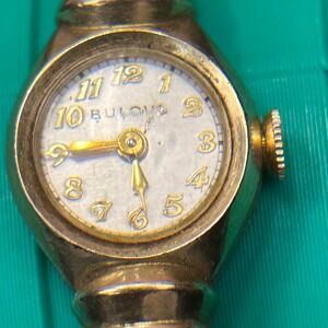 Vintage 1954 Bulova 10K Rolled Gold Plate Bangle Cocktail Watch L4 727683 Tested